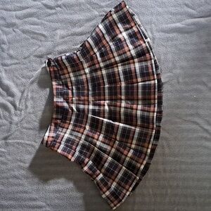 Hesperus Brown Plaid Pleated Skirt - Like New Condition (RESERVE)